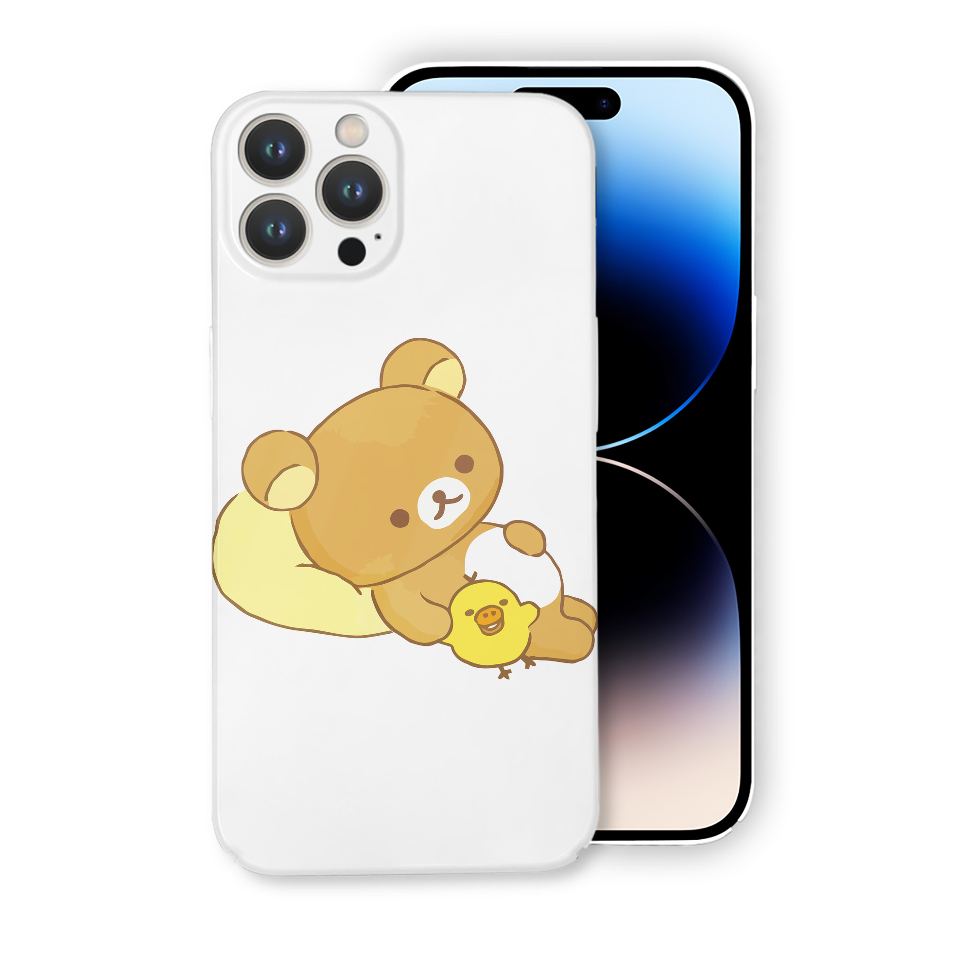 （画像用） リラックマ リラックマ キイロイトリ Rilakkuma Korilakkuma Kiiroitori 【iPhone 14シリーズ対応】ハードケース